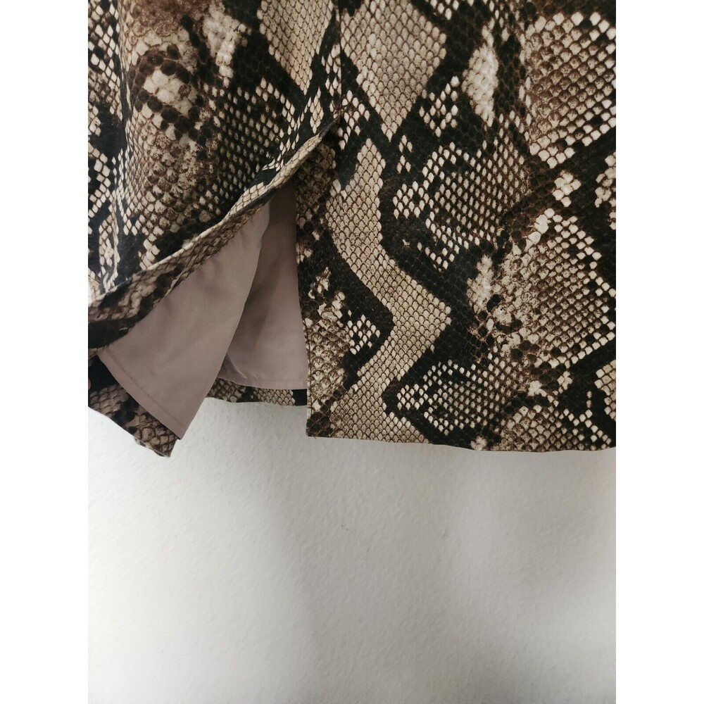 Altuzarra Pinstripe Blue and Brown Snakeprint Career Office Dress - Picture 12 of 15